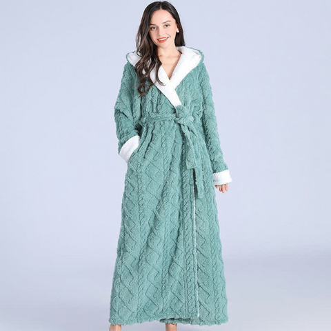 Hooded Robe Super Plush Bathrobe