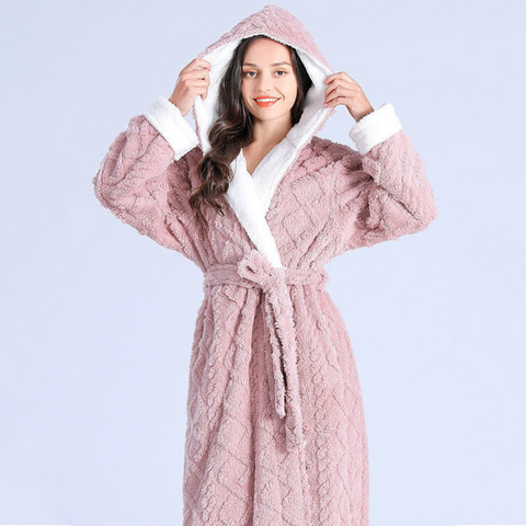 Hooded Robe Super Plush Bathrobe