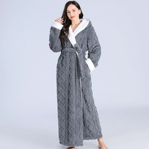 Hooded Robe Super Plush Bathrobe