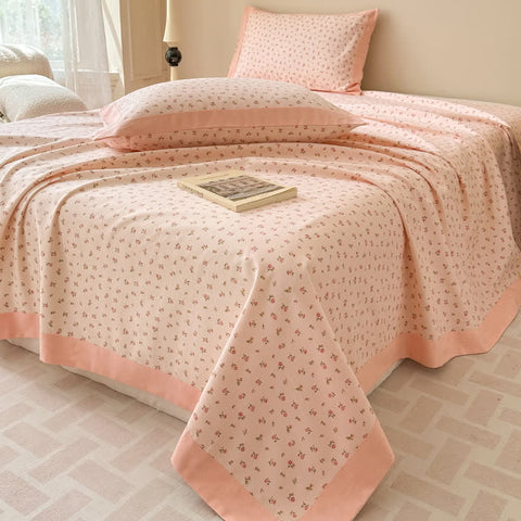 Floral Cotton Quilt Bedding Set