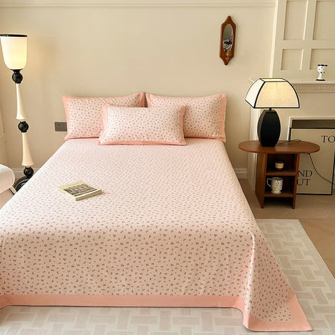 Floral Cotton Quilt Bedding Set