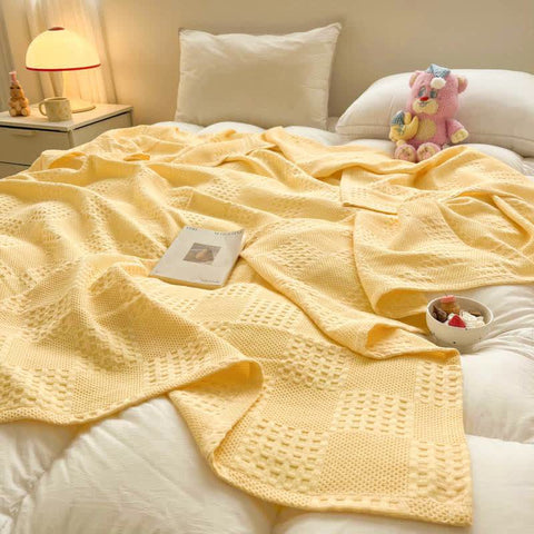 Pure Cotton Waffle Texture Lightweight Quilt 1