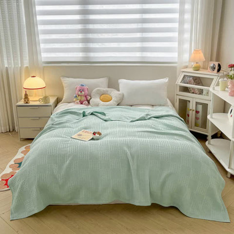 Pure Cotton Waffle Texture Lightweight Quilt 10