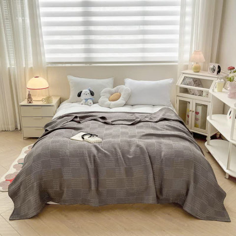 Pure Cotton Waffle Texture Lightweight Quilt 11