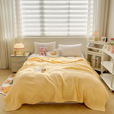 Pure Cotton Waffle Texture Lightweight Quilt 2