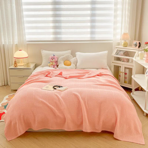 Pure Cotton Waffle Texture Lightweight Quilt 4
