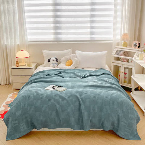 Pure Cotton Waffle Texture Lightweight Quilt 7