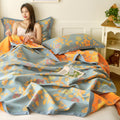 Refresh Floral Leaf Cotton Gauze Quilt 0