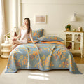 Refresh Floral Leaf Cotton Gauze Quilt 1