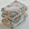 Reversible Cotton Quilt Colorful Flower Print 2