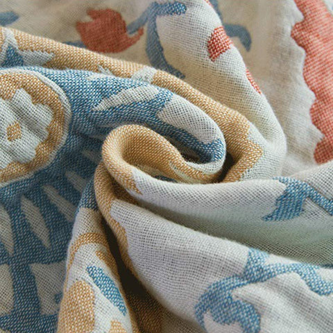 Reversible Cotton Quilt Colorful Flower Print 4
