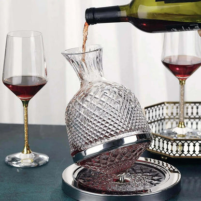 CRYSTAL ELEGANCE ROTATING DECANTER