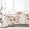 Rustic Butterfly Cotton Gauze Lightweight Quilt 2
