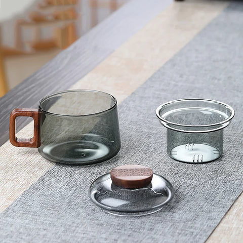 Borosilicate Glass Tea Infuser Mug
