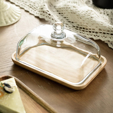 Elegant Glass Butter Dish