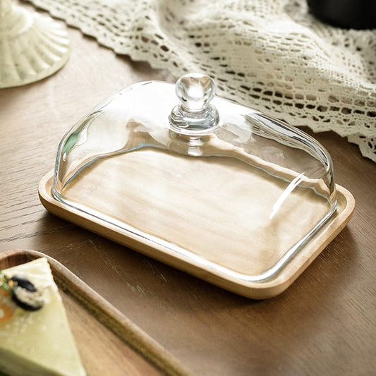 ELEGANT GLASS BUTTER DISH