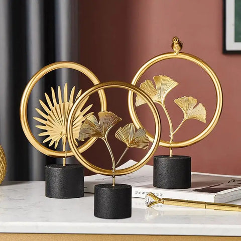 Golden Ginkgo Leaf Table Decor