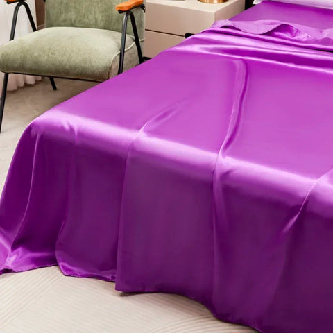 Luxury Royal Purple Satin Bedding & Bed Sheet Set