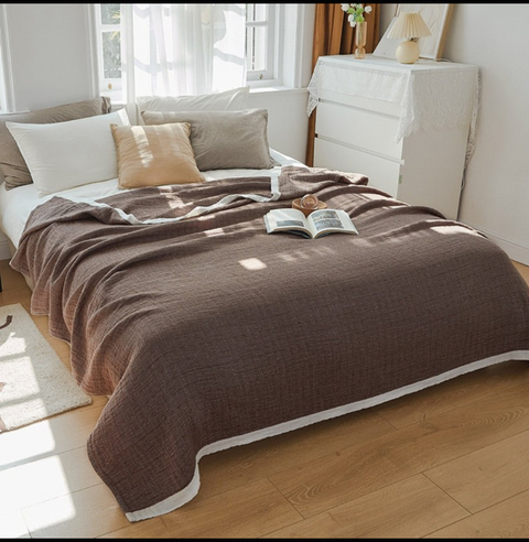 Cotton Muslin Blanket -  Soft, Lightweight & All-Season