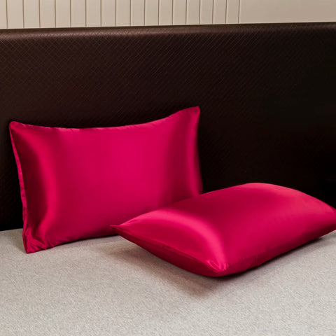 Luxury Wine Red Satin Bedding & Bed Sheet Set