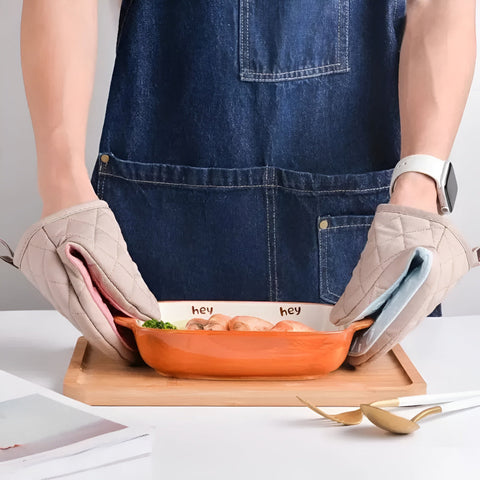 Silicone Quilted Oven Mitts
