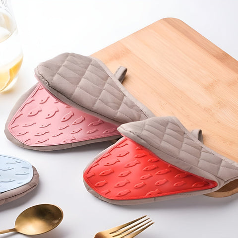 Silicone Quilted Oven Mitts