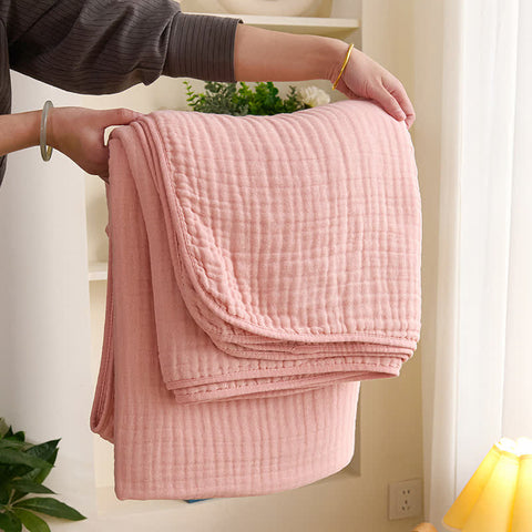 Solid Color Cotton Gauze Quilt 0