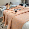 Square Stripe Print Cotton Muslin Quilt 0