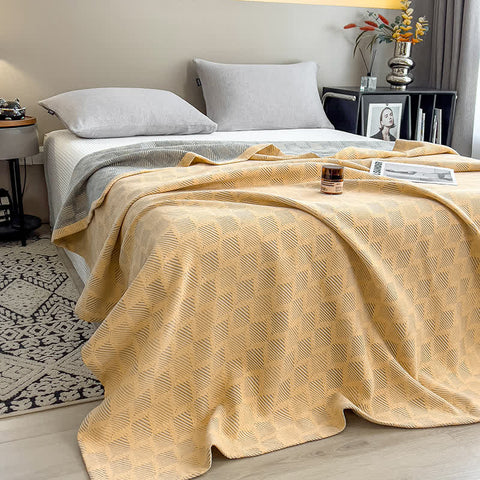 Square Stripe Print Cotton Muslin Quilt 5