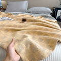 Square Stripe Print Cotton Muslin Quilt 8