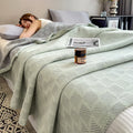 Square Stripe Print Cotton Muslin Quilt 9
