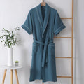 Summer Cotton Half Sleeves Bathrobe 0