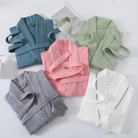 Summer Cotton Half Sleeves Bathrobe 3