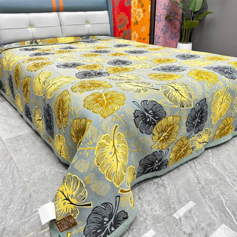 Summer Pastoral Monstera Cotton Quilt 3