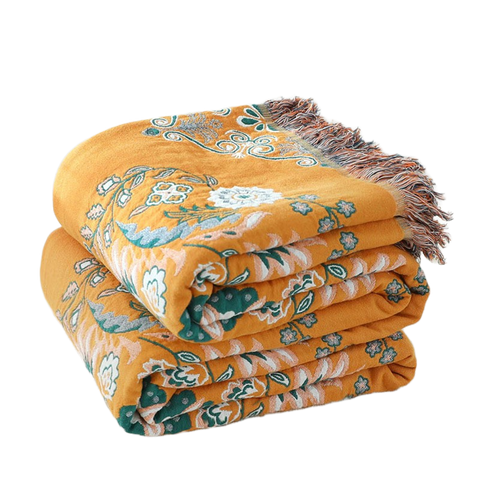 Terracotta Reversible Blanket Couch Throw