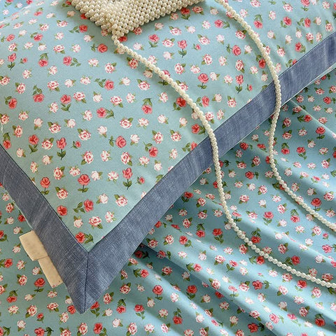 Design your perfect floral escape, where small patterns make a big style statement
This breathable cotton bedspread features adorable ditsy blooms in soothing blue and coral with charcoal border details. The versatile weight works as a cooling summer quilt or decorative coverlet, while the scattered tiny florals create visual interest without overwhelming your bedroom's aesthetic.