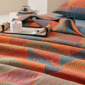 Triangle Pattern Print Cotton Reversible Quilt 6