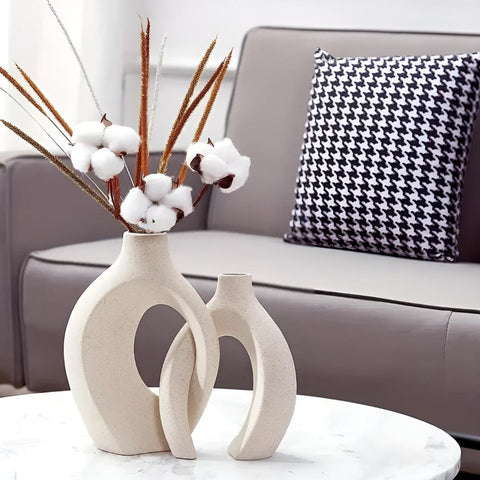 Unity Vase Duo Modern Abstract Ceramic