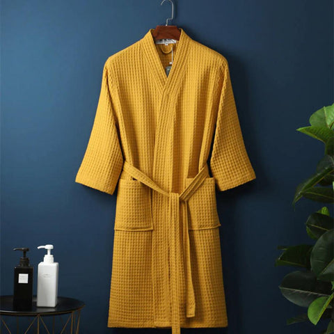 Waffle V-neck Bathrobe 0