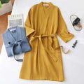 Waffle V-neck Bathrobe 3
