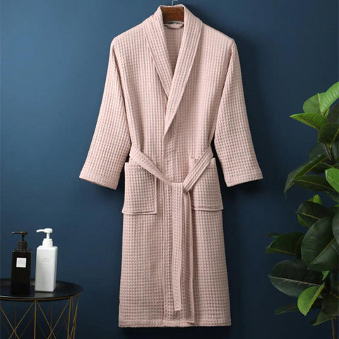 Waffle V-neck Bathrobe 4