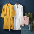 Waffle V-neck Bathrobe 5