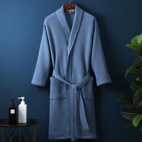 Waffle V-neck Bathrobe 6