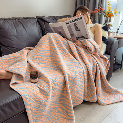 Zebra Floral Print Cotton Muslin Quilt 3