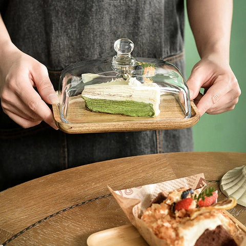 Elegant Glass Butter Dish