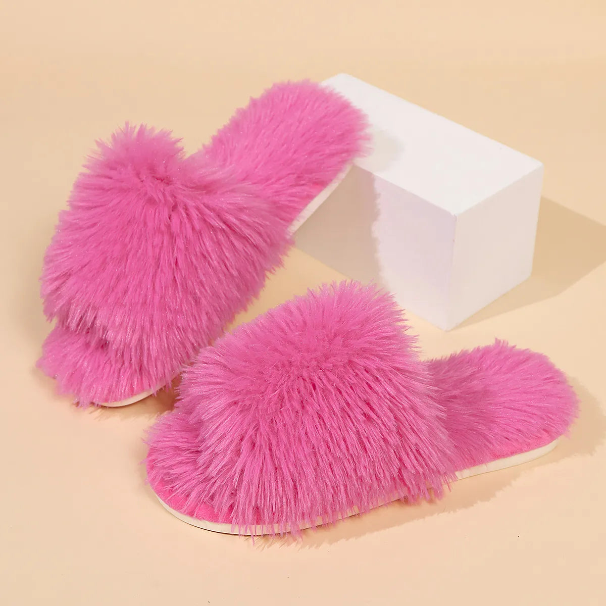 FROSTFLUFF OPEN-TOE SLIPPERS