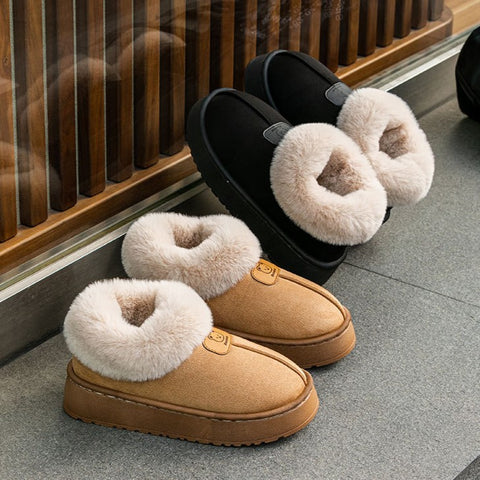 Faux Fur Women’s Boot Slippers