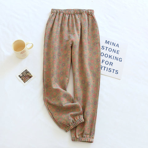 Women's Retro Cotton Pajama Pants