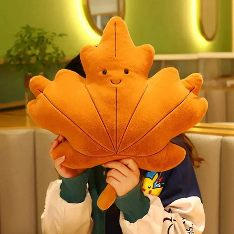 Fall Leaf Plush Throw Pillows