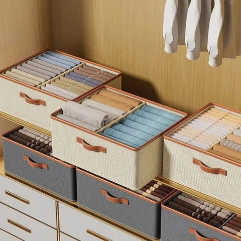 Fabric organizer with adjustable dividers for custom layout